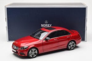 Mercedes C-Class W205 Raudonas Metallic Asia Exclusive Norev 1:18 183835 Metalas - nuotrauka 8 iš 8