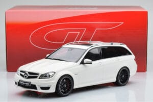 Mercedes C63 AMG S204 T-Model Baltas GT Spirit 1:18 GT147 Derva - nuotrauka 8 iš 8