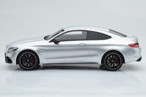 Mercedes C63S AMG C205 Coupe Sidabrinis GT Spirit 1:18 GT116 Derva - nuotrauka 3 iš 6