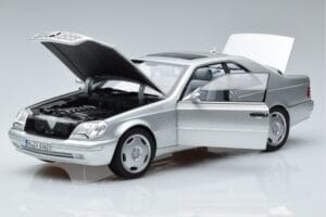 Mercedes CL600 C140 Sidabrinis Metalinis Norev 1:18 183446 Metalas - nuotrauka 2 iš 7
