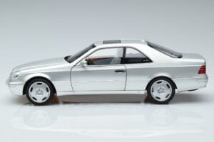 Mercedes CL600 C140 Sidabrinis Metalinis Norev 1:18 183446 Metalas - nuotrauka 4 iš 7