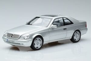 Mercedes CL600 C140 Sidabrinis Metalinis Norev 1:18 183446 Metalas
