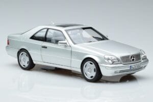 Mercedes CL600 C140 Sidabrinis Metalinis Norev 1:18 183446 Metalas - nuotrauka 5 iš 7