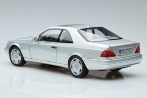 Mercedes CL600 C140 Sidabrinis Metalinis Norev 1:18 183446 Metalas - nuotrauka 6 iš 7