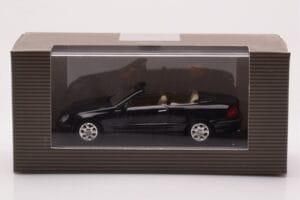 Mercedes CLK A209 Kabrioletas Obsidian Juodas Metalinis Minichamps 1:43 B66961966 Metalas - nuotrauka 4 iš 4