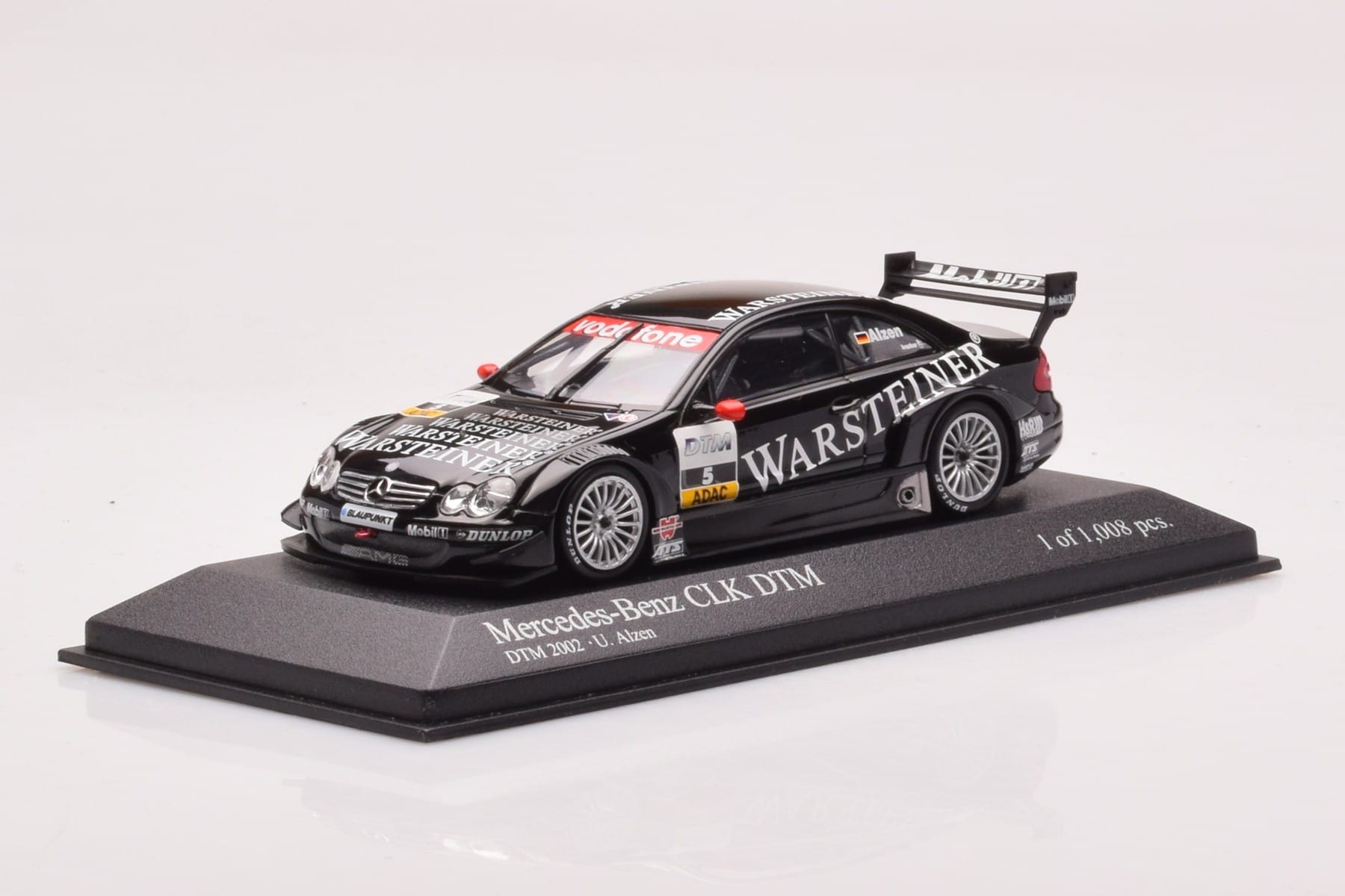 Mercedes CLK DTM Team Warsteiner AMG #5 U. Alzen DTM 2002 Minichamps 1:43 400023025 Metalas - nuotrauka 2 iš 4