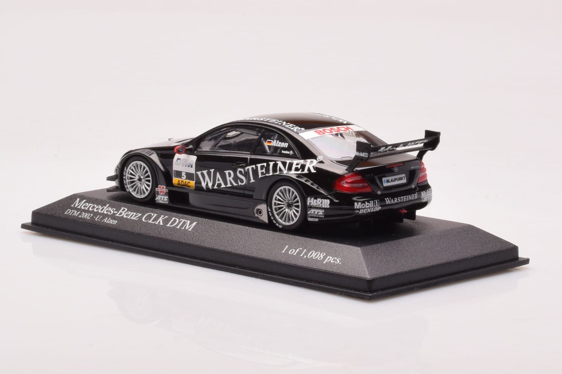 Mercedes CLK DTM Team Warsteiner AMG #5 U. Alzen DTM 2002 Minichamps 1:43 400023025 Metalas - nuotrauka 3 iš 4