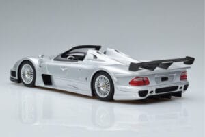 Mercedes CLK GTR Roadster Sidabrinis GT Spirit 1:18 GT155 Derva - nuotrauka 5 iš 6