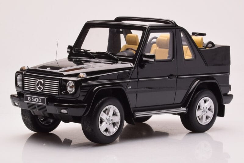 Mercedes G500 W463 Kabrioletas Obsidian Juodas Otto 1:18