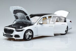 Mercedes Maybach S600 W222 V12 Biturbo Diamond Baltas Almost Real 1:18 820116 Metalas - nuotrauka 2 iš 11