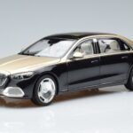 Mercedes Maybach S680 X223 Auksinis Juodas Metallic Norev 1:18 183917 Metalas