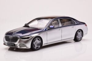Mercedes Maybach S680 W223 Nautical Mėlynas Cirrus Sidabrinis Almost Real 1:18