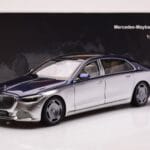 Mercedes Maybach S680 W223 Nautical Mėlynas Cirrus Sidabrinis Almost Real 1:18 - image 8 of 8