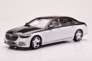 Mercedes Maybach S680 W223 Obsidian Juodas Diamond Baltas Almost Real 1:18 820121