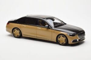 Mercedes Maybach S680 W223 Obsidian Juodas Sand Almost Real 1:18 820124 Metalas - nuotrauka 5 iš 7