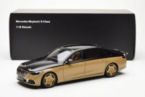 Mercedes Maybach S680 W223 Obsidian Juodas Sand Almost Real 1:18 820124 Metalas - nuotrauka 7 iš 7