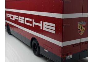Mercedes O317 Porsche Transporter Raudonas CMR 1:18 CMR149 Metalas - nuotrauka 12 iš 12