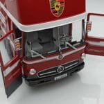 Mercedes O317 Porsche Transporter Raudonas CMR 1:18 - image 6 of 12