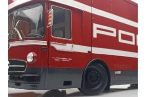 Mercedes O317 Porsche Transporter Raudonas CMR 1:18 CMR149 Metalas - nuotrauka 7 iš 12