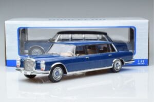 Mercedes S-Class 600 W100 LWB Pullman Tamsiai Mėlynas MCG 1:18 MCG18189 Metalas - nuotrauka 6 iš 6