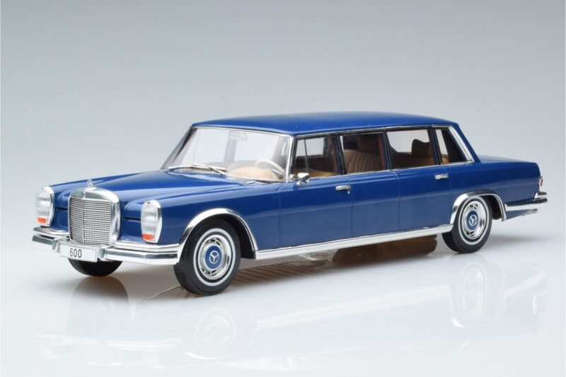 Mercedes S-Class 600 W100 LWB Pullman Tamsiai Mėlynas MCG 1:18 MCG18189 Metalas