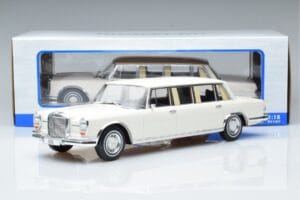 Mercedes S-Class 600 W100 LWB Pullman Baltas MCG 1:18 MCG18188 Metalas - nuotrauka 6 iš 6