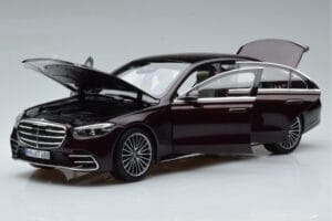 Mercedes S-Class W223 AMG Line Raudonas Norev 1:18 183804 Metalas - nuotrauka 2 iš 8