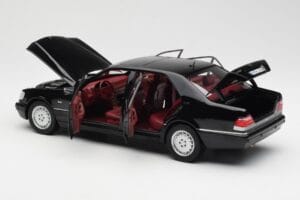 Mercedes S600 W140 Juodas Norev 1:18 183722 Metalas - nuotrauka 5 iš 8