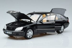 Mercedes S-Class W220 S600 Riboto Tiražo Norev 1:18 183811 Metalas - nuotrauka 2 iš 8