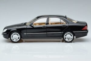 Mercedes S-Class W220 S600 Riboto Tiražo Norev 1:18 183811 Metalas - nuotrauka 5 iš 8