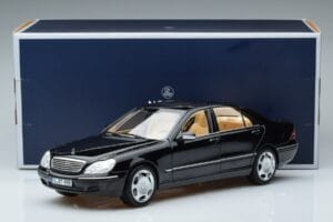 Mercedes S-Class W220 S600 Riboto Tiražo Norev 1:18 183811 Metalas - nuotrauka 8 iš 8