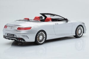 Mercedes AMG S65 A217 Kabrioletas Sidabrinis GT Spirit 1:18 GT764 Derva - nuotrauka 2 iš 6