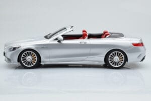 Mercedes AMG S65 A217 Kabrioletas Sidabrinis GT Spirit 1:18 GT764 Derva - nuotrauka 3 iš 6