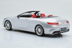 Mercedes AMG S65 A217 Kabrioletas Sidabrinis GT Spirit 1:18 GT764 Derva - nuotrauka 5 iš 6