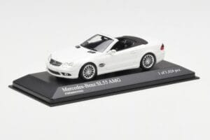Mercedes SL 55 AMG R230 Baltas Minichamps 1:43 400036170 Metalas - nuotrauka 2 iš 4
