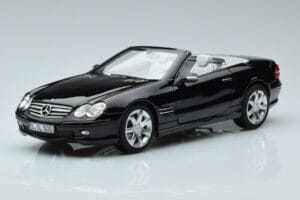 Mercedes SL500 R230 Juodas Norev 1:18 183840 Metalas