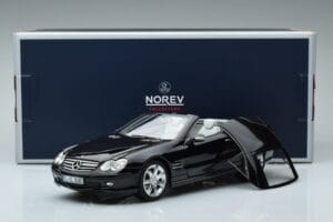Mercedes SL500 R230 Juodas Norev 1:18 183840 Metalas - nuotrauka 8 iš 8
