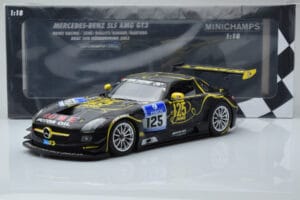Mercedes SLS AMG GT3 Rowe Racing #125 Zehe / Bullitt / Renger / Hartung ADAC 24 Hours of Nurburgring 2013 Minichamps 1:18 151 - nuotrauka 6 iš 6