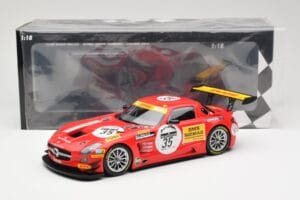 Mercedes SLS AMG GT3 #35 Team Black Falcon T. Heyer / Jafer / Lemeret 24 Hours of Spa 2011 Minichamps 1:18 151113135 Metalas - nuotrauka 6 iš 6