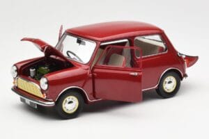 Morris Mini Minor Raudonas Kyosho 1:18 08964R Metalas - nuotrauka 2 iš 8