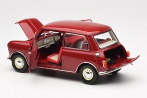 Morris Mini Minor Raudonas Kyosho 1:18 08964R Metalas - nuotrauka 5 iš 8
