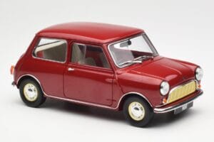 Morris Mini Minor Raudonas Kyosho 1:18 08964R Metalas - nuotrauka 6 iš 8