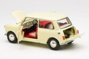Morris Mini Minor Baltas Kyosho 1:18 08964W Metalas - nuotrauka 5 iš 8