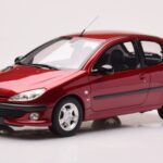 Peugeot 206 S16 Raudonas Otto 1:18