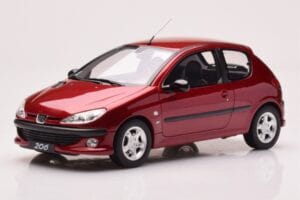 Peugeot 206 S16 Raudonas Otto 1:18