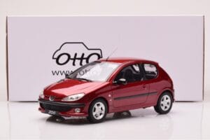 Peugeot 206 S16 Raudonas Otto 1:18 OT1039 Derva - nuotrauka 6 iš 6