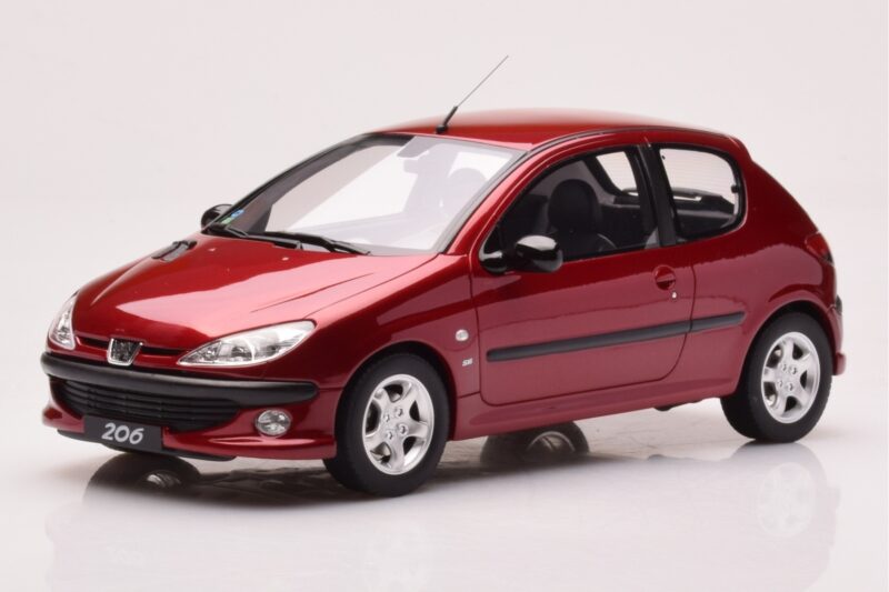 Peugeot 206 S16 Raudonas Otto 1:18