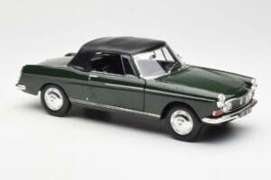 Peugeot 404 Kabrioletas Antique Green Riboto Leidimo Norev 1:18 184829 Metalas - nuotrauka 6 iš 8
