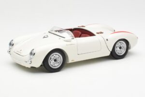 Porsche 550 Spyder 70 Metu Leidimas Baltas Schuco 1:18
