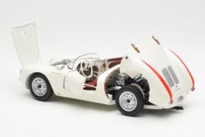 Porsche 550 Spyder 70 Metu Leidimas Baltas Schuco 1:18 450033300 Metalas - nuotrauka 5 iš 8